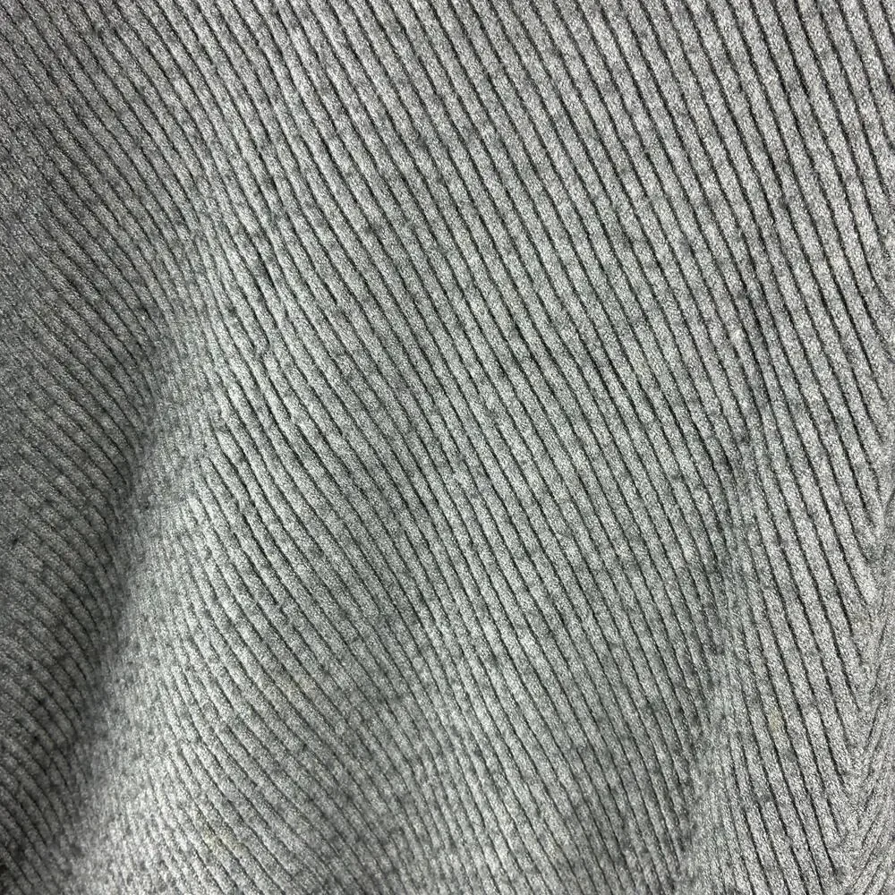 Croft & Barrow V-Neck Sweater Women's 3X Grey Long Sleeve Lagenlook Ribbed Knit